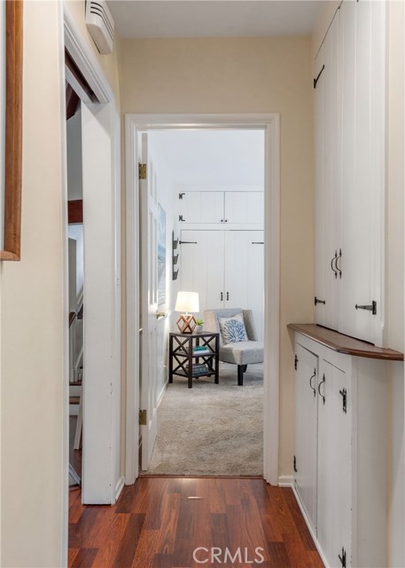 The entry to bedroom #4 offers accesses is located on the main level of the home and is a perfect space for a home office or guest quarters