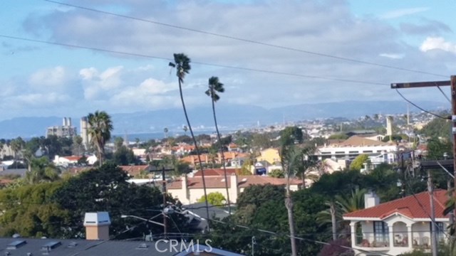 View from upper level looking towards Santa Monica Bay and mountains.