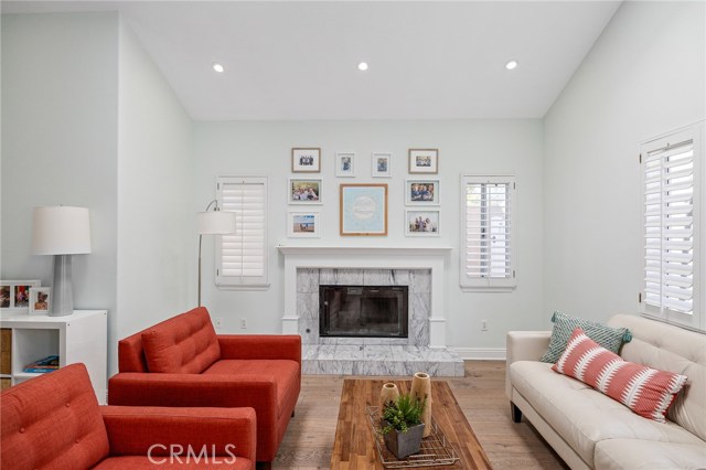 Marble stone fireplace