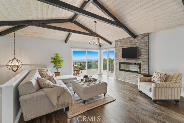 Family room also enjoys views of the harbor.