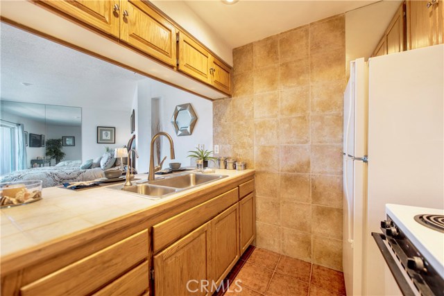 Bright and open kitchen was opened up to get great natural light