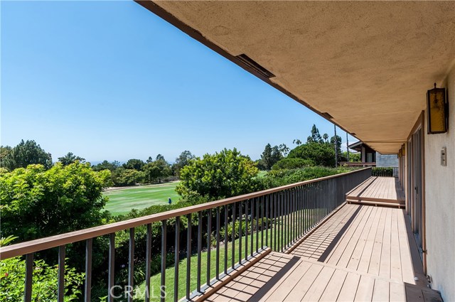 Another view of golf course and ocean from deck.