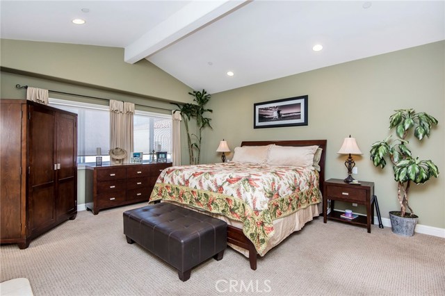 Master suite with fireplace and sitting area.