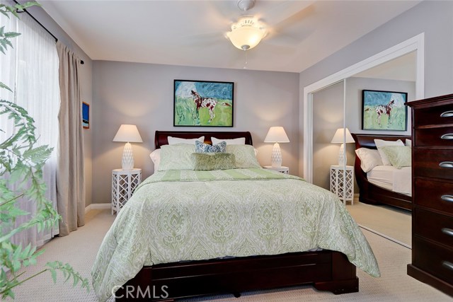 Top Floor Guest Bedroom with Mirrored Wardrobe Closet.