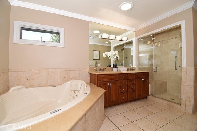 Master Bathroom with Shower, Tub & Double Sink Vanity