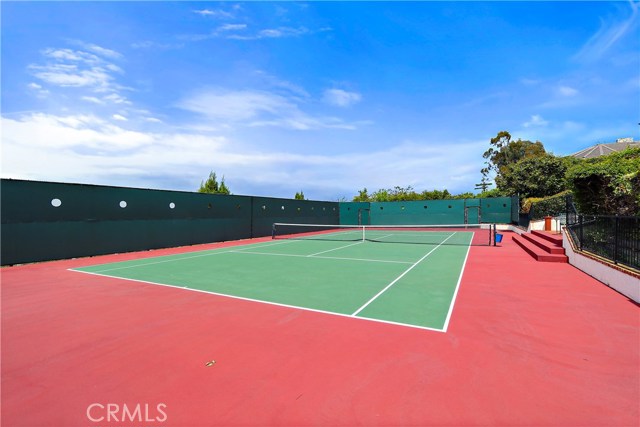 Shared tennis court.