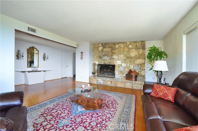 Living room and entryway
