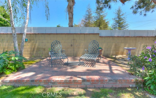 Brick patio in back