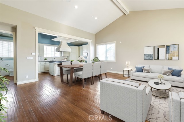 Upstairs powder room off the living area - home is virtually staged