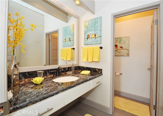 Powder room off of kitchen