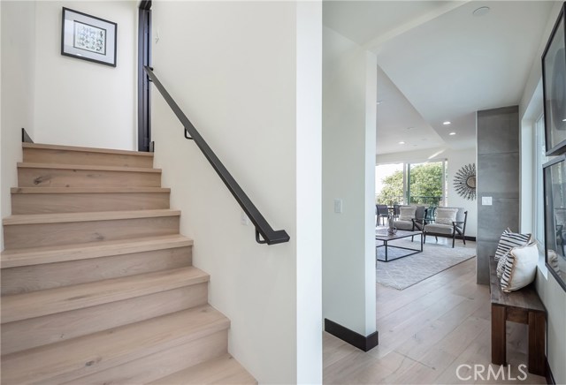 Stair to rooftop deck