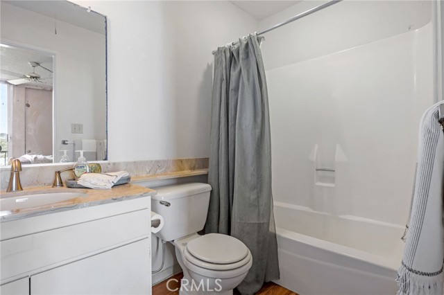 One of two bathrooms downstairs.  This bath is en-suite to downstairs bedroom.