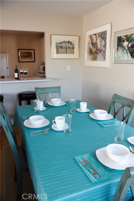 Dining Area Facing Kitchen in Rental Unit