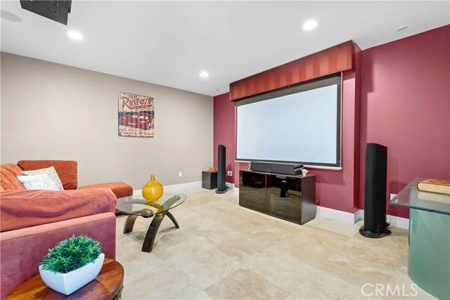 Theatre room on the entry level.