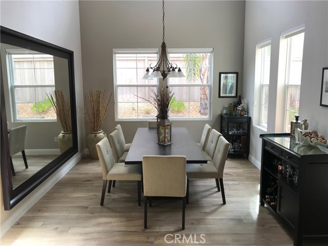 Spacious dining room can accommodate large family gatherings