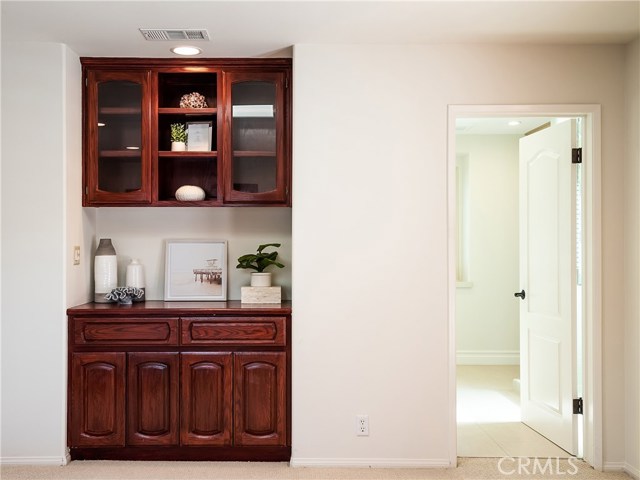 Master bedroom built-in cabinetry