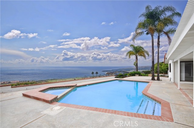 Poolside Coastline View