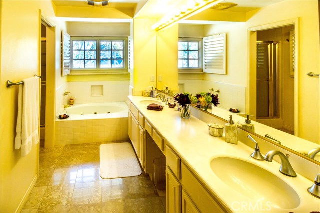 Master bath inlcudes jacuzzi tub with separate shower (not pictured above). Double sinks.