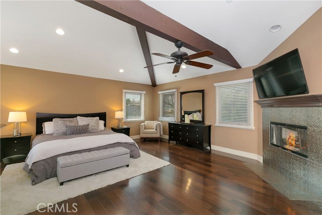 Master with gas fireplace
