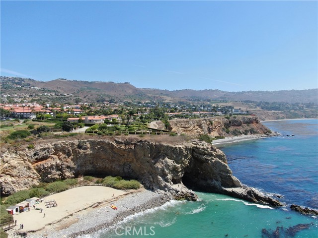 Aerial view of land and home