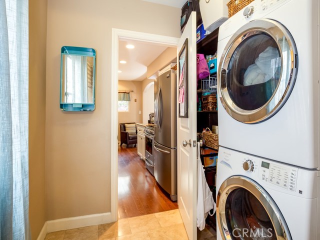 Laundry room is conveniently located off the kitchen.  Washer/dryer are included in the sale!