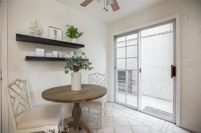 Sliding doors to the back patio