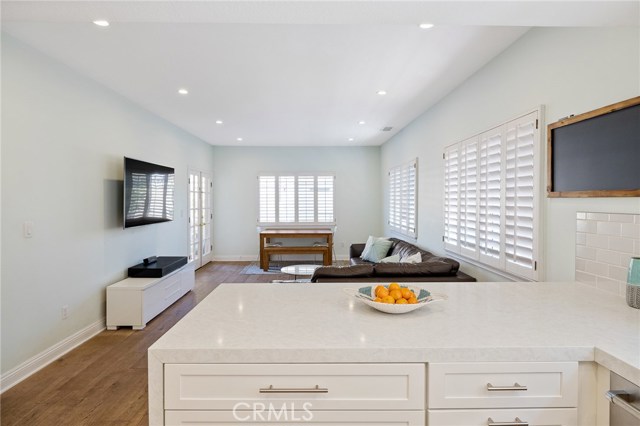 Kitchen opens to spacious family room