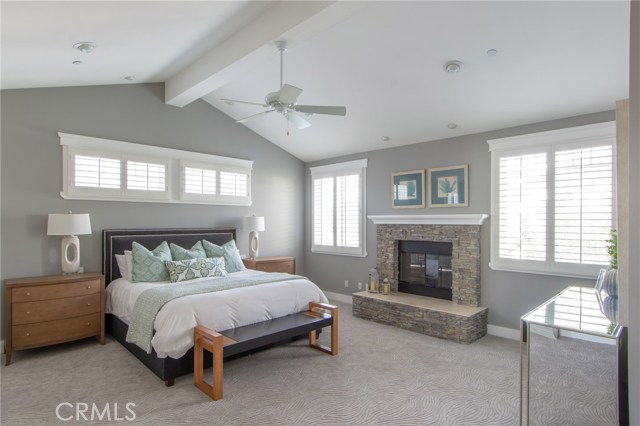 master has its own fireplace, en suite bathroom, large walk in closet and sitting area/nursery