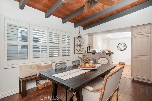 Dining area is conveniently near spacious kitchen