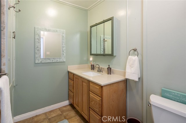 Bathroom with shower.