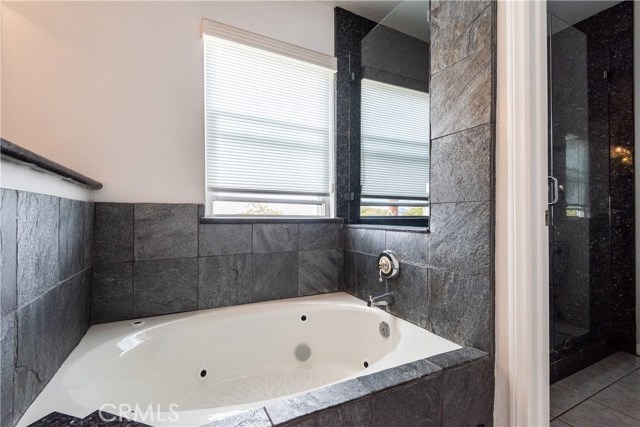 Deep luxurious bath tub with separate shower