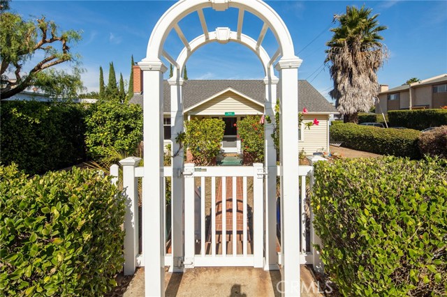 Front gate entrance to the home