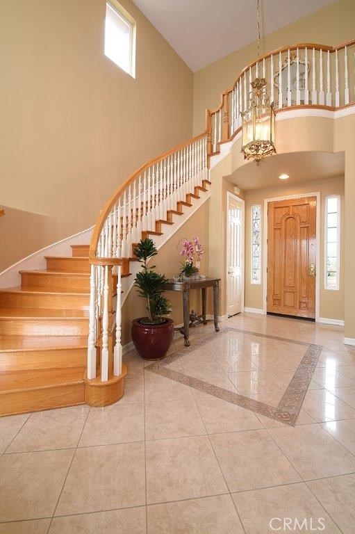 Foyer with Spiral Staircase