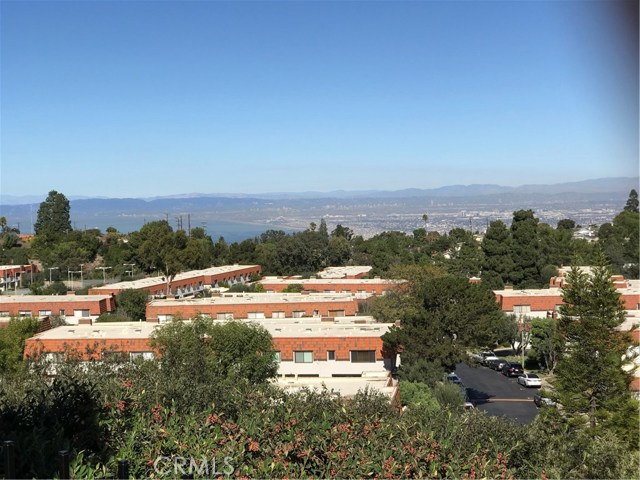 View of bay, mountains and city from pool area