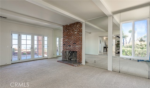 Living room with fireplace