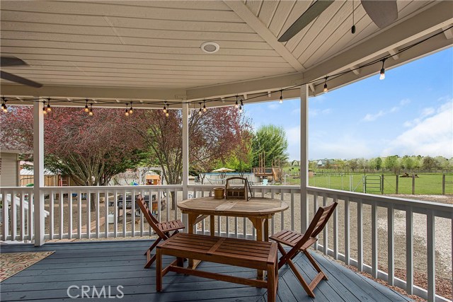 With ceiling fans and lighting - perfect spot to enjoy summer evenings