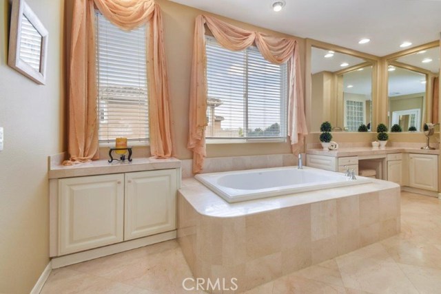 Master Bathtub & Vanity Desk