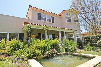 Sunny, exterior by koi pond, garden landscaped by Blue Door Gardens