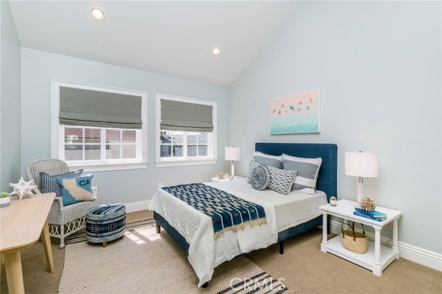 Second of four upstairs bedrooms - the spaciousness of the home and closet space impresses.