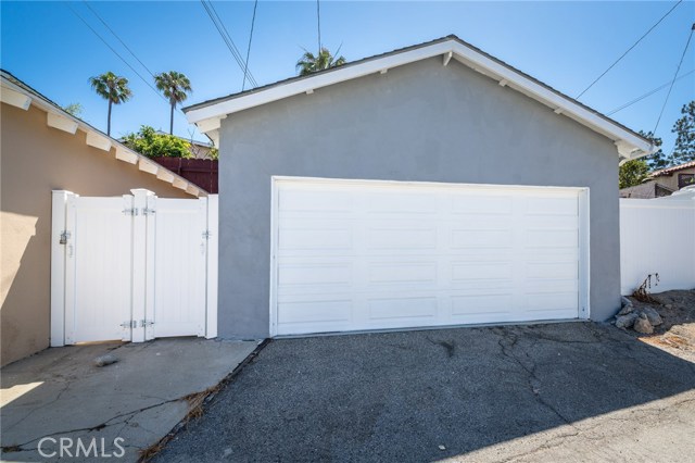 Two car garage from alley.
