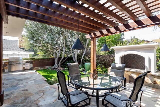 Backyard Patio with Fireplace