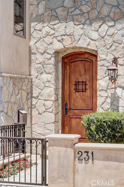 Custom front door with charming 'What's the Password?' viewing window!