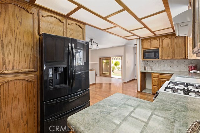 Plenty of storage, drop ceiling, granite counter tops