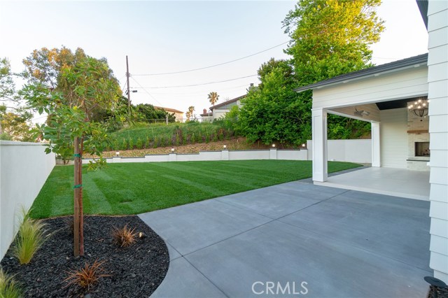 View of backyard from left hand side yard.