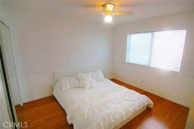 Bright spacious entry level bedroom would also make a great office down the hall from the master retreat.
