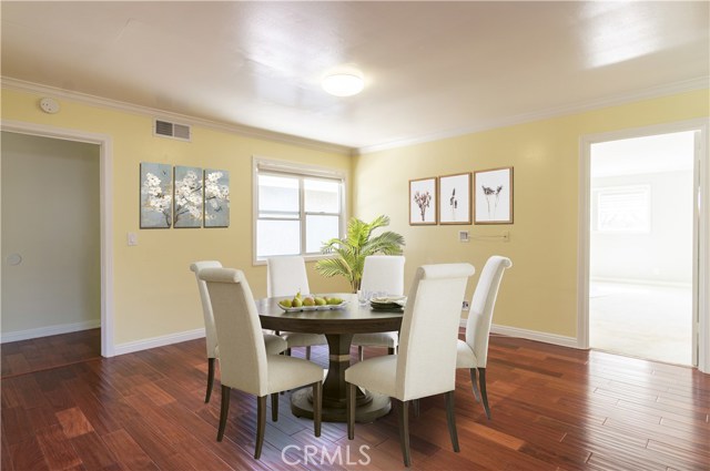 Virtually Staged Dining Area off of Kitchen