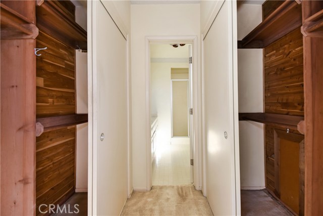 Two double cedar lined master bedroom closets