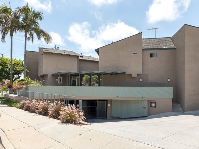 Driveway to gated garage