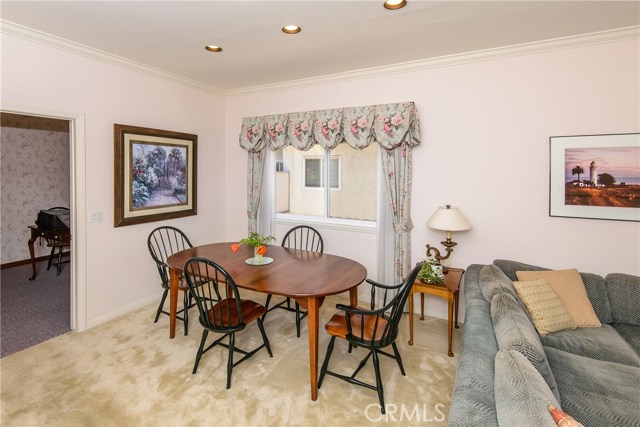 Dining room adjacent to the living room for dining experiences!