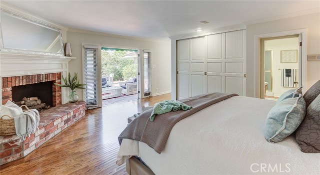 Master bedroom French doors open to the large patio.